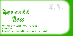 marcell neu business card